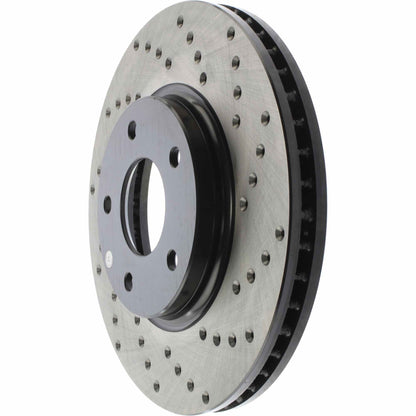 StopTech Sport Cryo Cross Drilled Brake Rotor; Front Left
