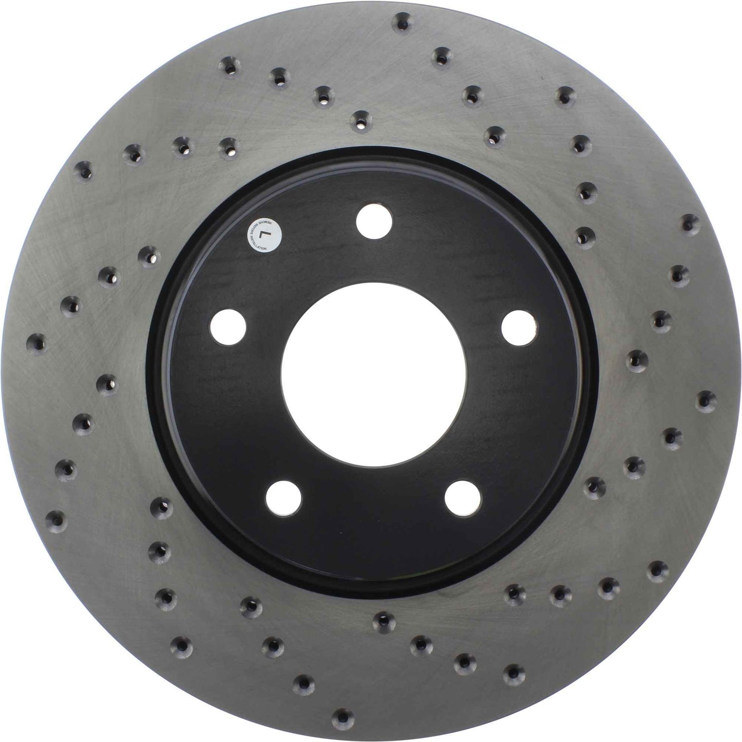 StopTech Sport Cross Drilled Brake Rotor; Front Left