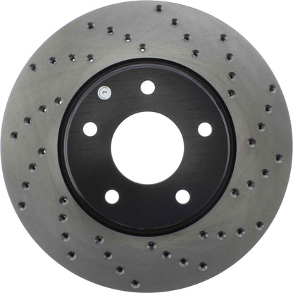 StopTech Sport Cross Drilled Brake Rotor; Front Left