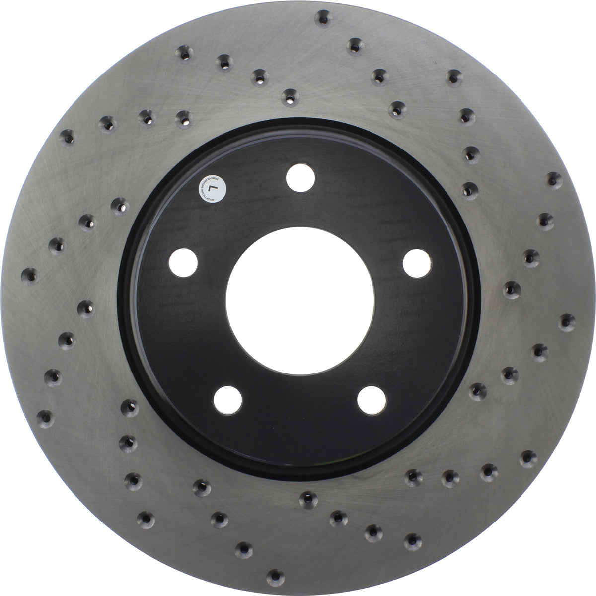 StopTech Sport Cross Drilled Brake Rotor; Front Left
