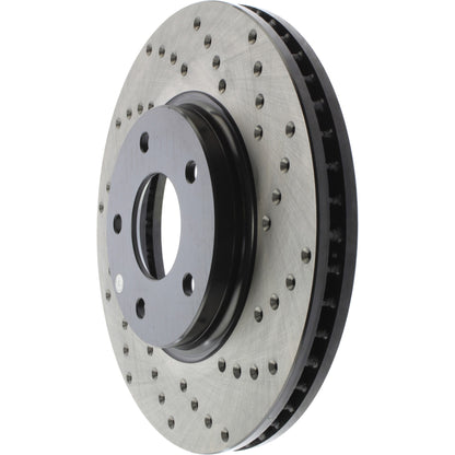 StopTech Sport Cross Drilled Brake Rotor; Front Left