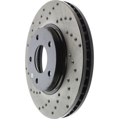 StopTech Sport Cross Drilled Brake Rotor; Front Right