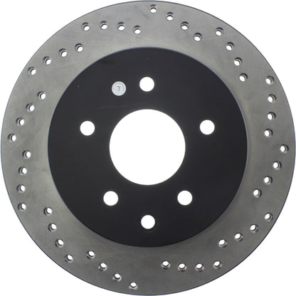 StopTech Sport Cryo Cross Drilled Brake Rotor; Rear Left