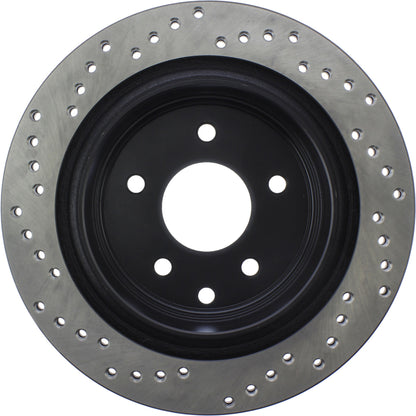 StopTech Sport Cross Drilled Brake Rotor; Rear Left