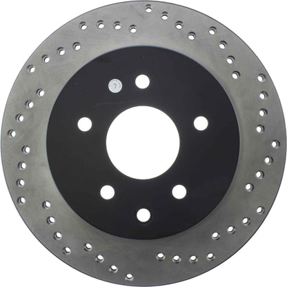 StopTech Sport Cross Drilled Brake Rotor; Rear Left