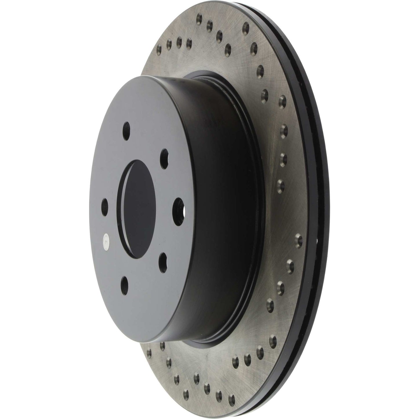 StopTech Sport Cross Drilled Brake Rotor; Rear Left