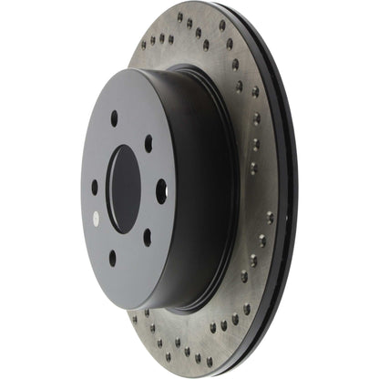 StopTech Sport Cross Drilled Brake Rotor; Rear Left