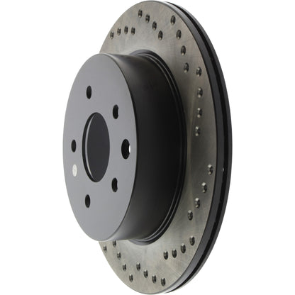 StopTech Sport Cross Drilled Brake Rotor; Rear Left