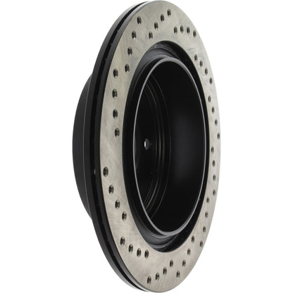 StopTech Sport Cross Drilled Brake Rotor; Rear Left