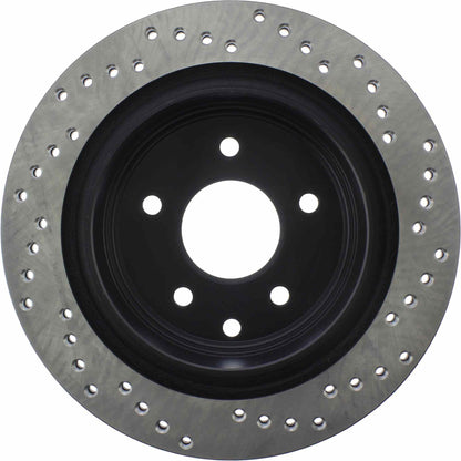StopTech Sport Cross Drilled Brake Rotor; Rear Right