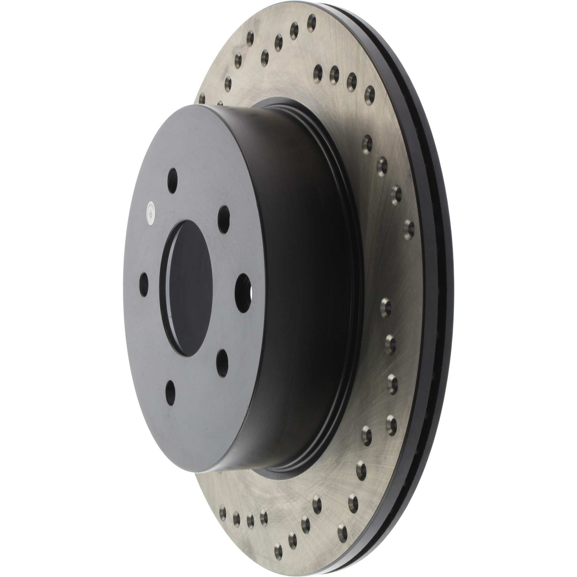 StopTech Sport Cross Drilled Brake Rotor; Rear Right