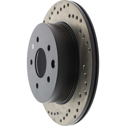 StopTech Sport Cross Drilled Brake Rotor; Rear Right