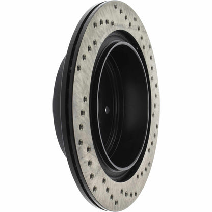 StopTech Sport Cross Drilled Brake Rotor; Rear Right