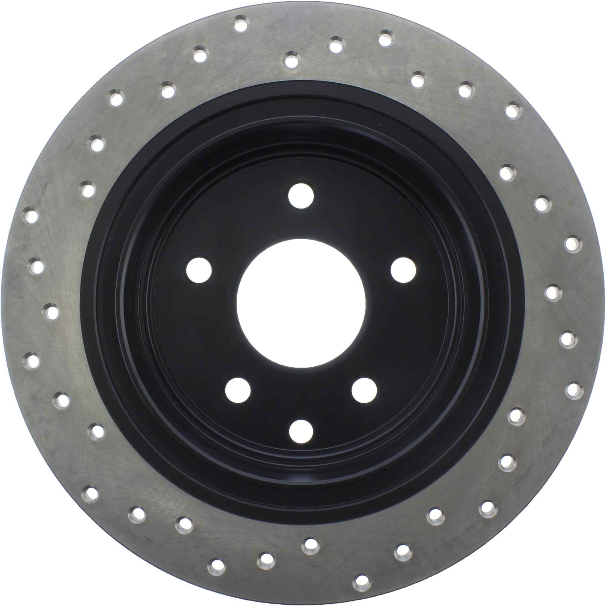 StopTech Sport Cross Drilled Brake Rotor; Rear Left