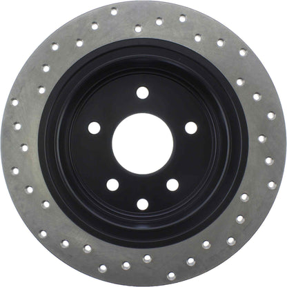 StopTech Sport Cross Drilled Brake Rotor; Rear Left