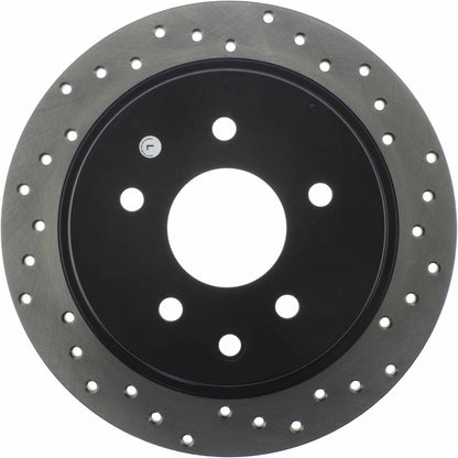 StopTech Sport Cross Drilled Brake Rotor; Rear Left