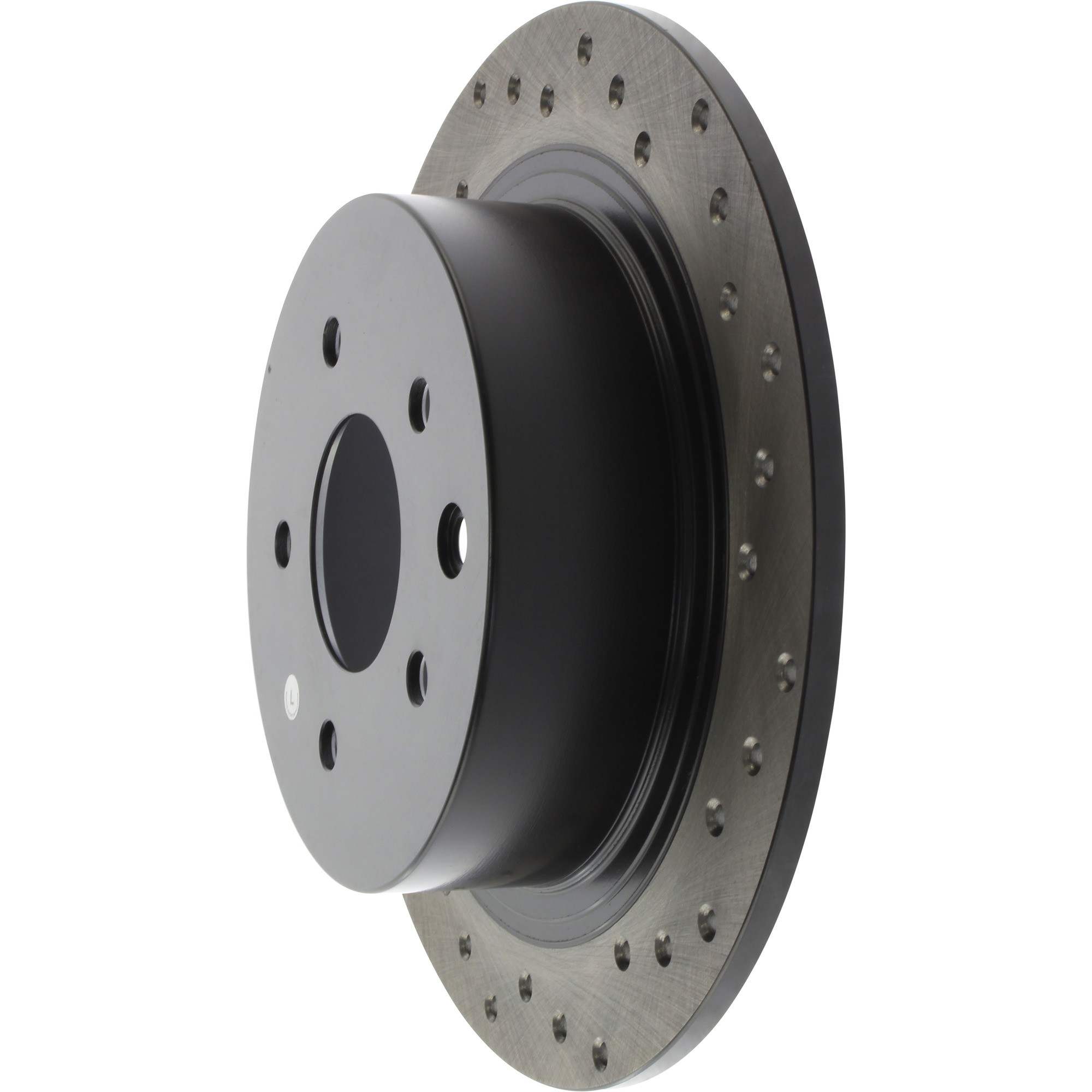 StopTech Sport Cross Drilled Brake Rotor; Rear Left