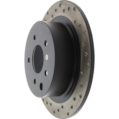 StopTech Sport Cross Drilled Brake Rotor; Rear Right