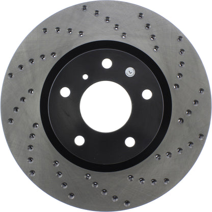 StopTech Sport Cross Drilled Brake Rotor; Front Left