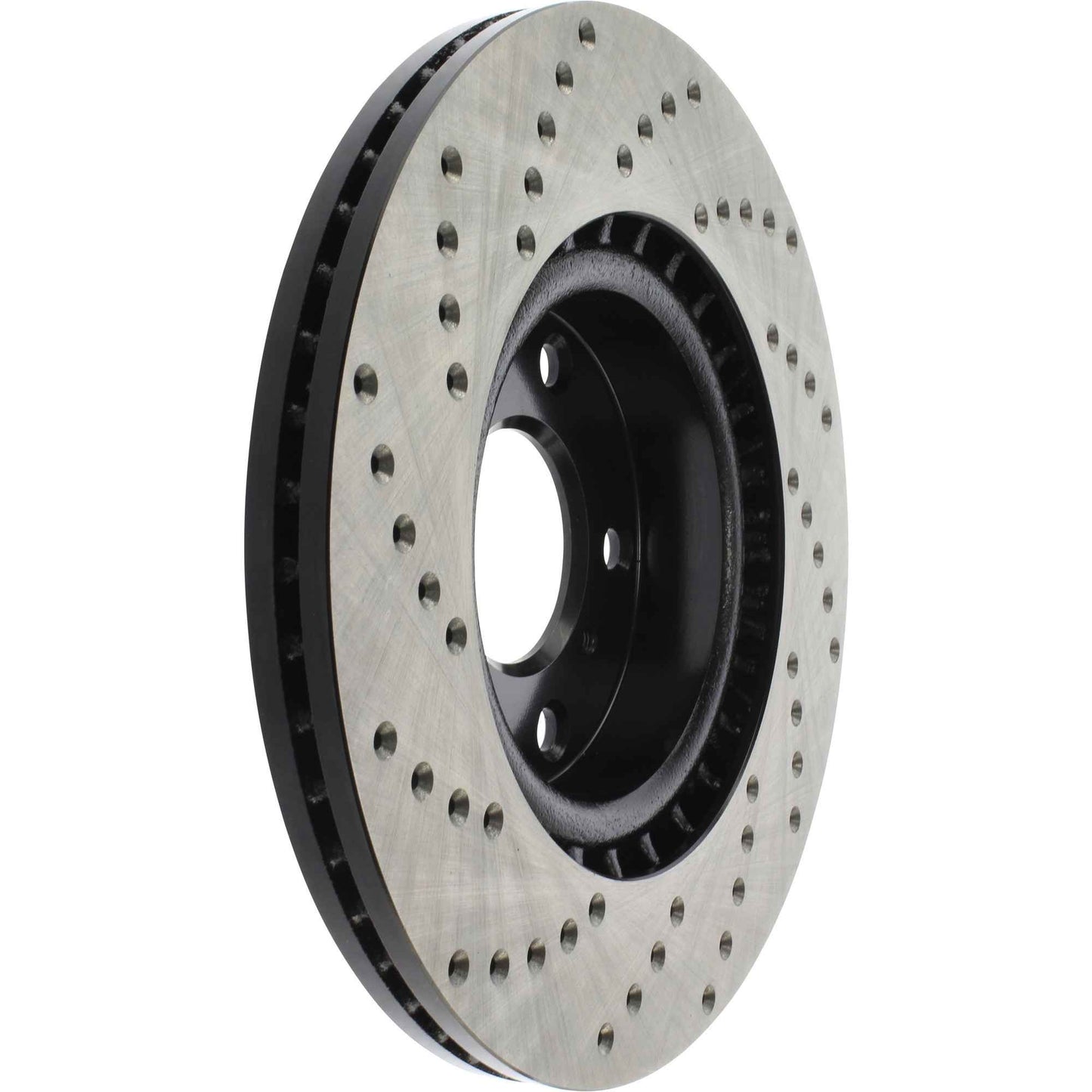 StopTech Sport Cross Drilled Brake Rotor; Front Left