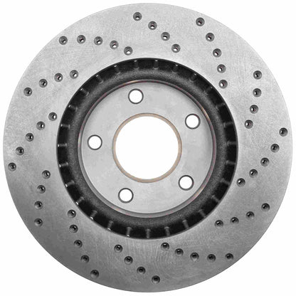 StopTech Sport Cross Drilled Brake Rotor; Front Right