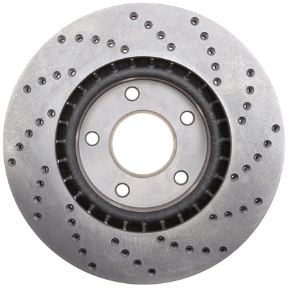 StopTech Sport Cross Drilled Brake Rotor; Front Right