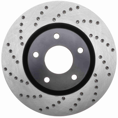 StopTech Sport Cross Drilled Brake Rotor; Front Right