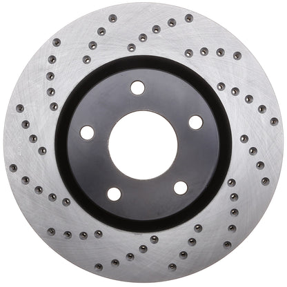 StopTech Sport Cross Drilled Brake Rotor; Front Right