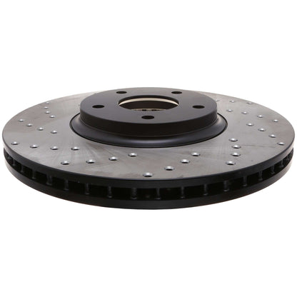 StopTech Sport Cross Drilled Brake Rotor; Front Right