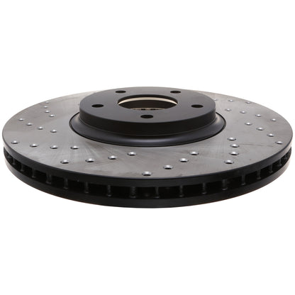 StopTech Sport Cross Drilled Brake Rotor; Front Right