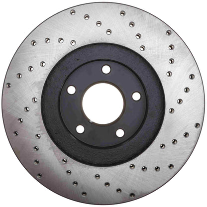 StopTech Sport Cross Drilled Brake Rotor; Front Right