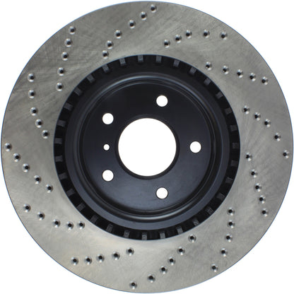 StopTech Sport Cryo Cross Drilled Brake Rotor; Front Left
