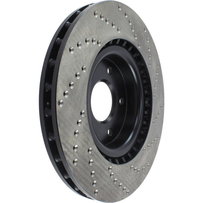 StopTech Sport Cryo Cross Drilled Brake Rotor; Front Right