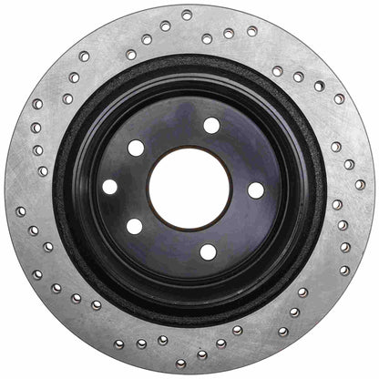 StopTech Sport Cross Drilled Brake Rotor; Rear Left