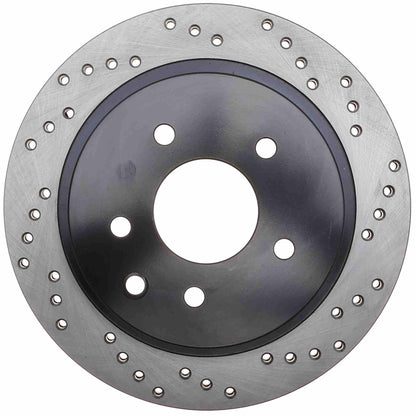 StopTech Sport Cross Drilled Brake Rotor; Rear Left