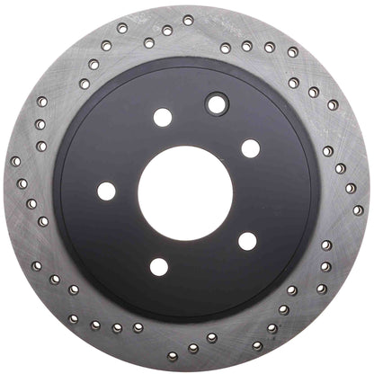 StopTech Sport Cross Drilled Brake Rotor; Rear Right