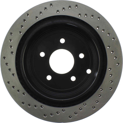 StopTech Sport Cross Drilled Brake Rotor; Rear Left