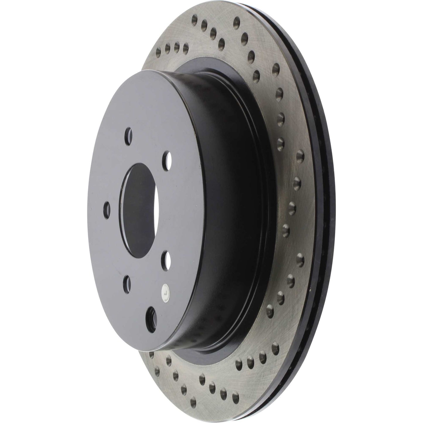 StopTech Sport Cross Drilled Brake Rotor; Rear Left