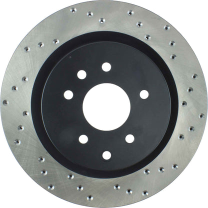 StopTech Sport Cross Drilled Brake Rotor; Rear Left