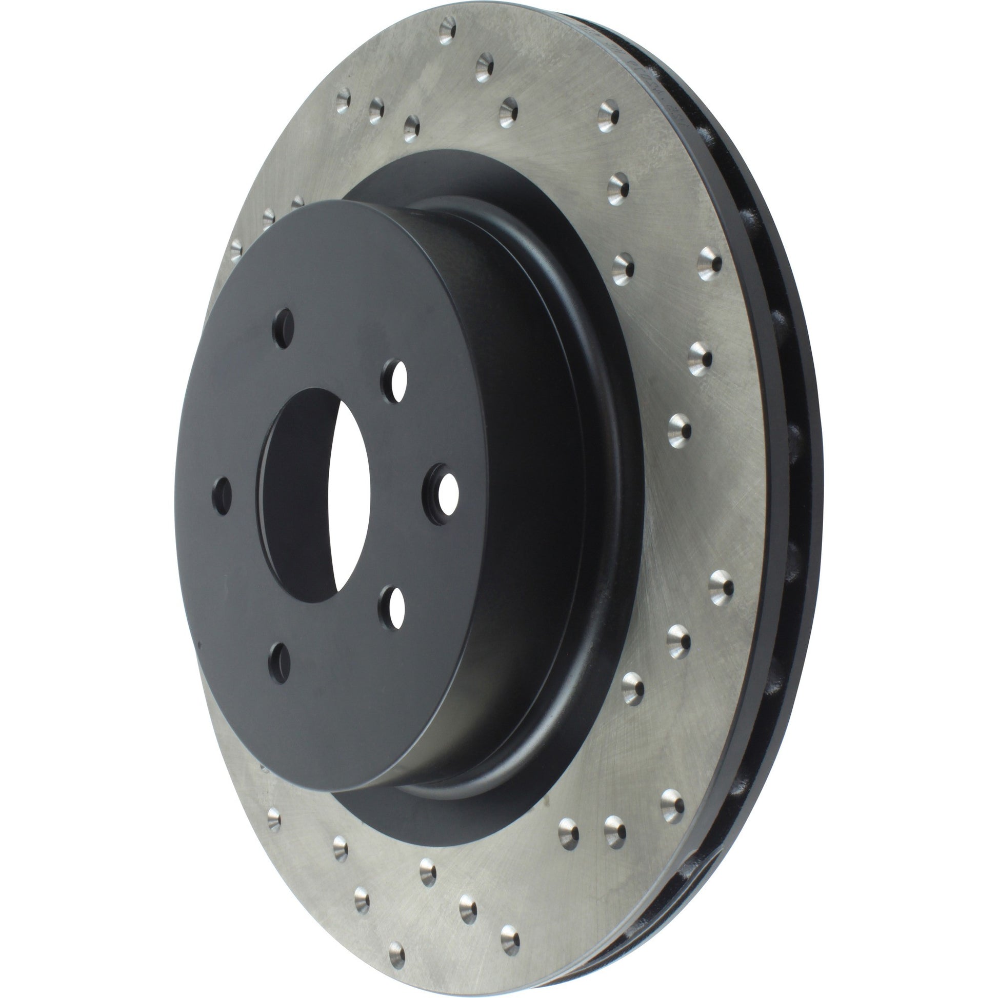 StopTech Sport Cross Drilled Brake Rotor; Rear Left