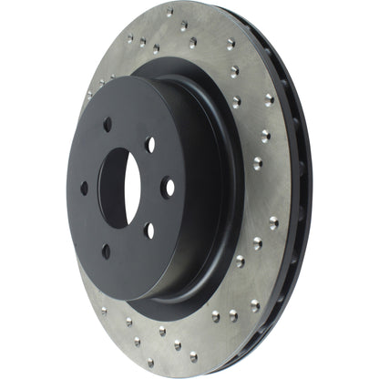 StopTech Sport Cross Drilled Brake Rotor; Rear Left
