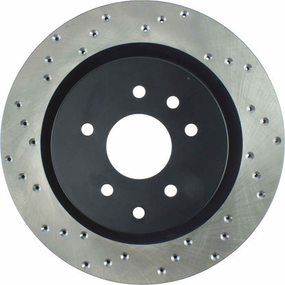 StopTech Sport Cross Drilled Brake Rotor; Rear Right