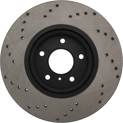 StopTech Sport Cross Drilled Brake Rotor; Front Left