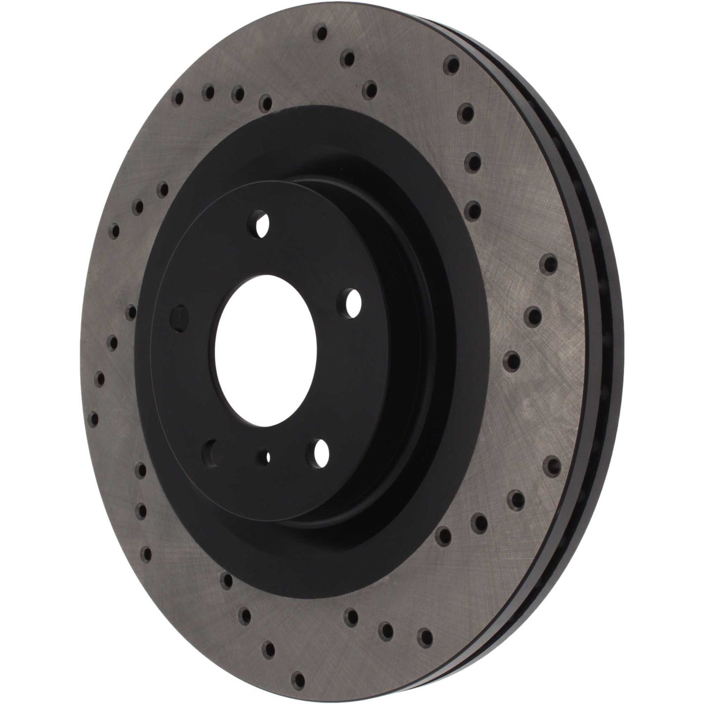 StopTech Sport Cross Drilled Brake Rotor; Front Left