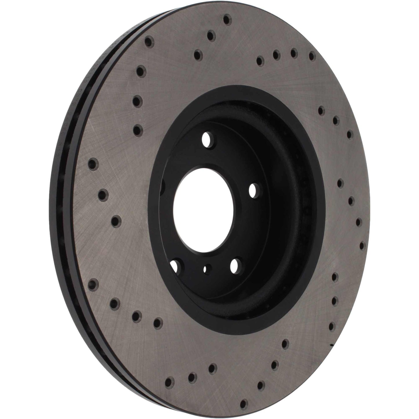 StopTech Sport Cross Drilled Brake Rotor; Front Left