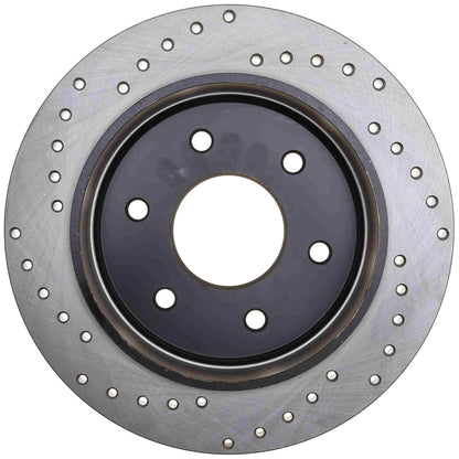 StopTech Sport Cross Drilled Brake Rotor; Rear Left