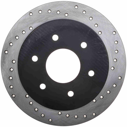 StopTech Sport Cross Drilled Brake Rotor; Rear Left
