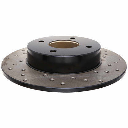 StopTech Sport Cross Drilled Brake Rotor; Rear Left