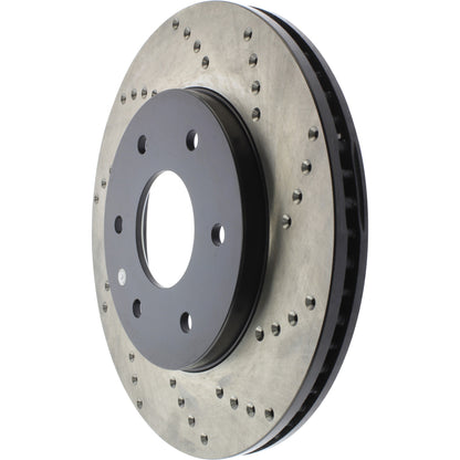 StopTech Sport Cryo Cross Drilled Brake Rotor; Front Left