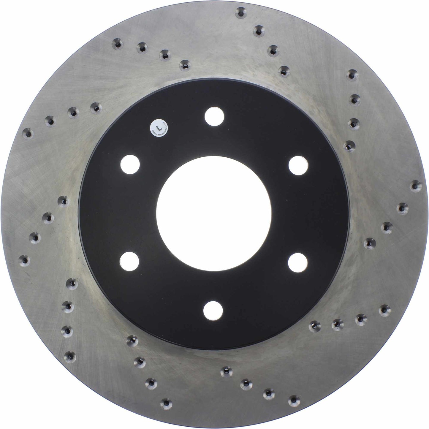 StopTech Sport Cross Drilled Brake Rotor; Front Left